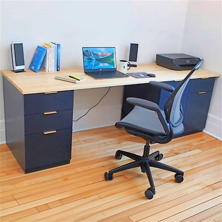 how to build a wooden desk