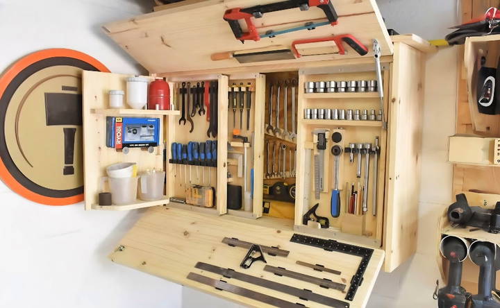 how to build a wooden tool storage