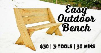 how to build an outdoor bench with back