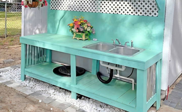 how to build an outdoor garden sink