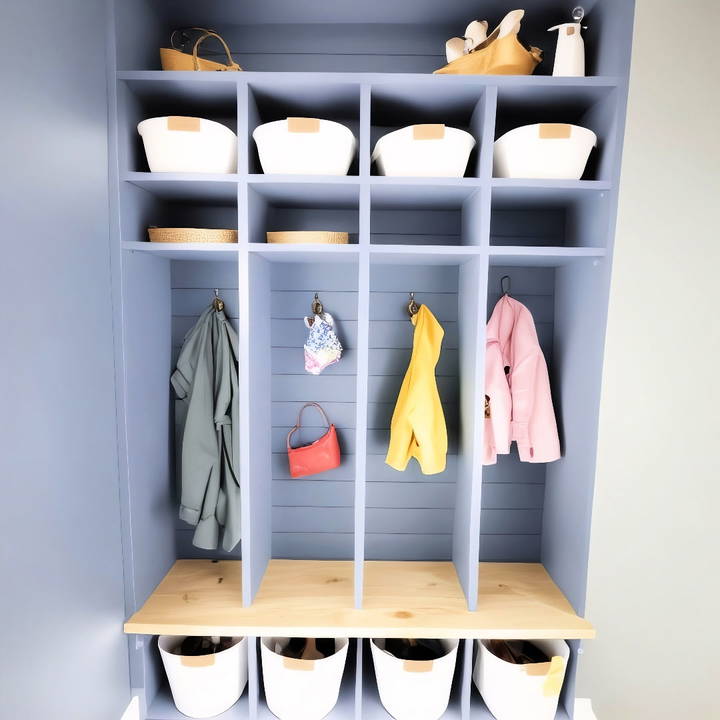 how to build mudroom lockers with storage