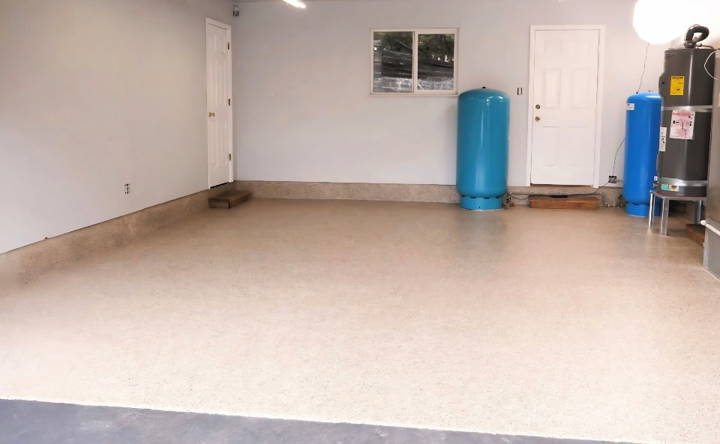 how to epoxy concrete floors with flakes