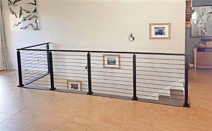 how to install a cable stair railing