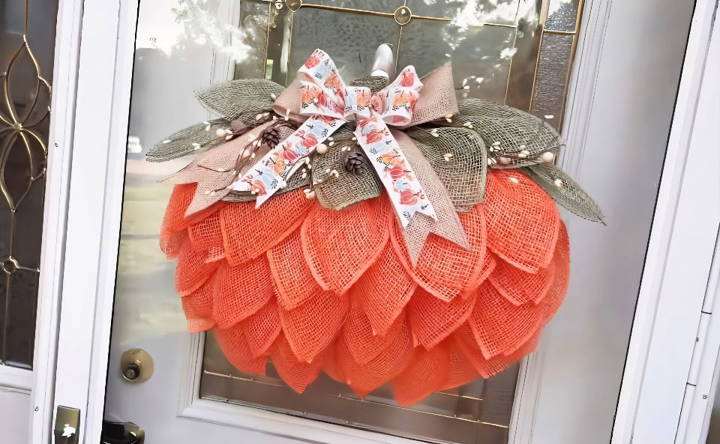 how to make a dollar tree pumpkin wreath