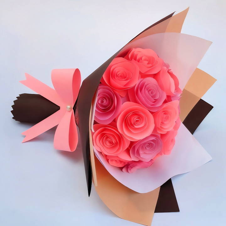 how to make a flower bouquet with paper