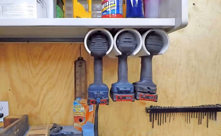 how to make a pvc pipe drill holder