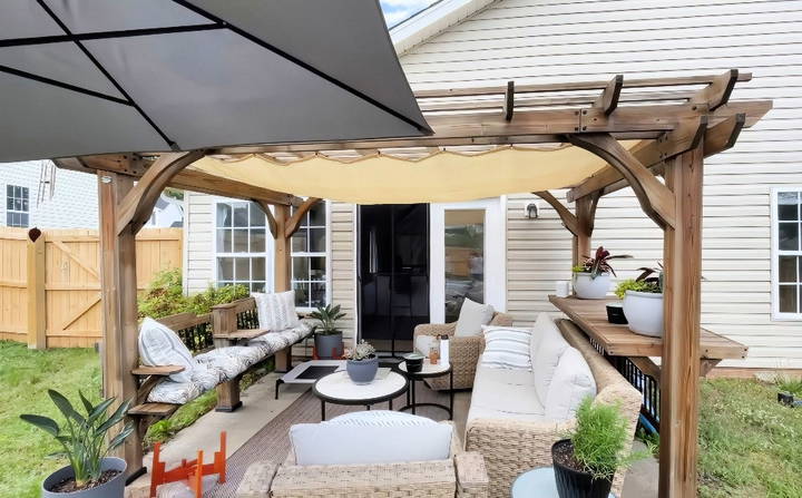 how to make a retractable pergola canopy