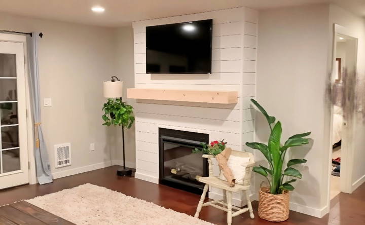 how to make a shiplap fireplace