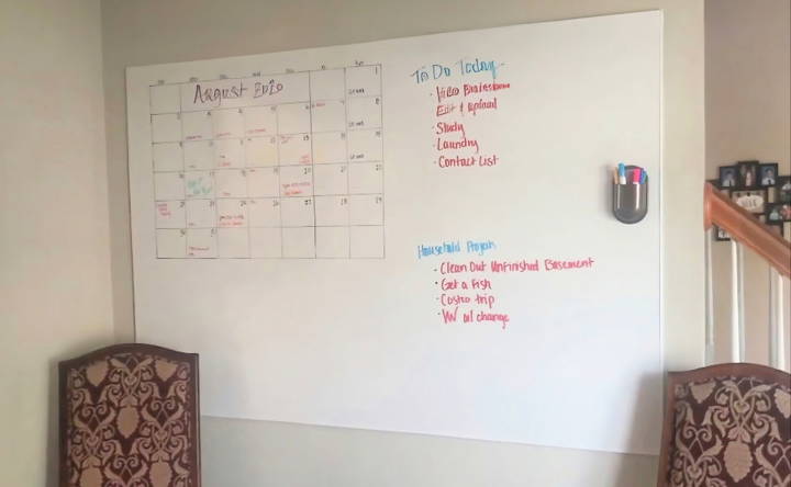 how to make a whiteboard for a home office