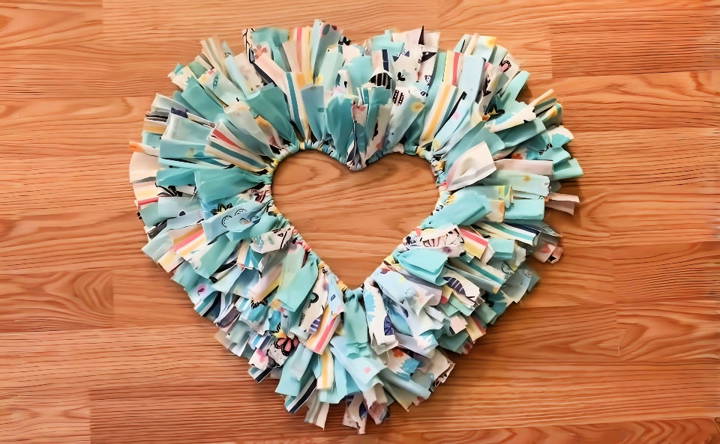 how to make an easy rag wreath