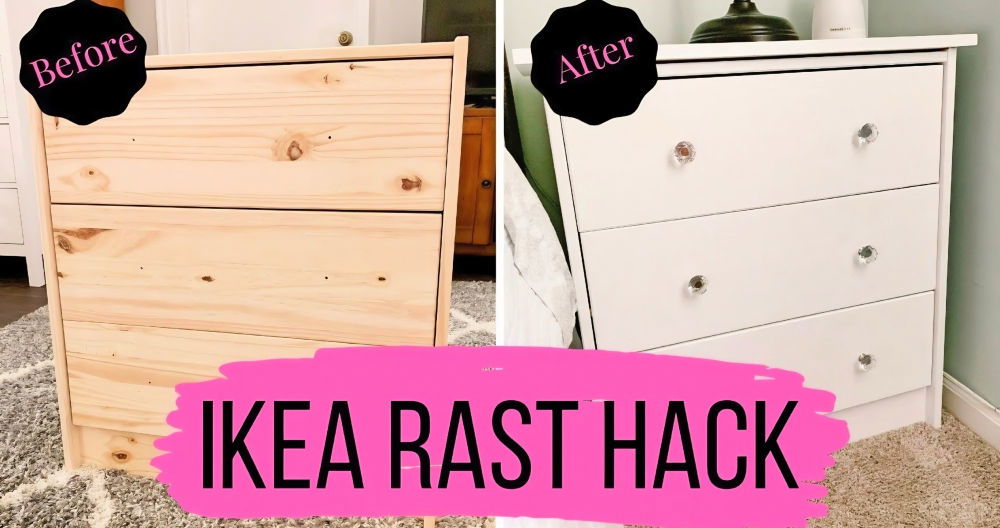 DIY IKEA Rast Dresser-Nightstand Hack