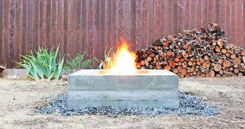 how to make an outdoor concrete fire pit