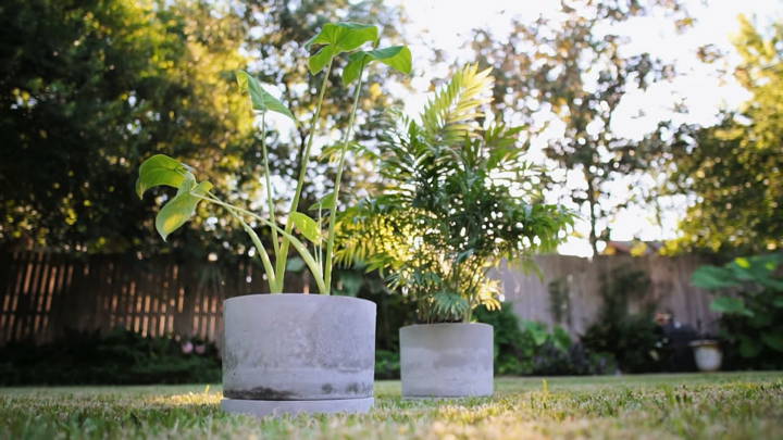 how to make concrete planters