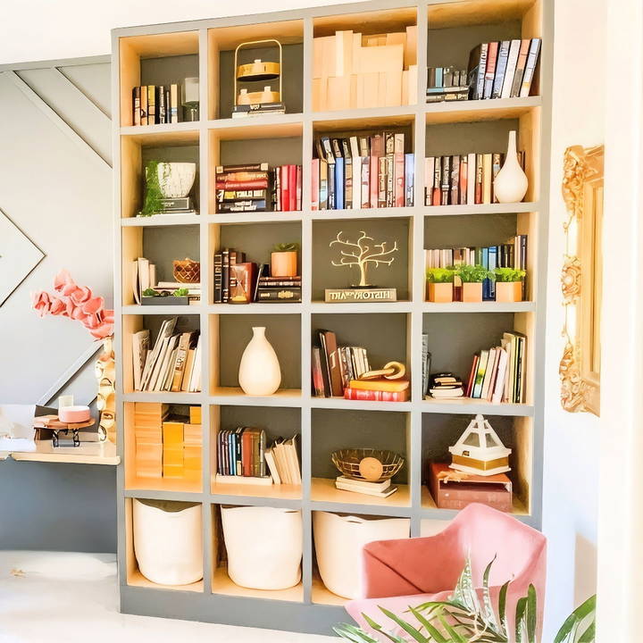 how to make floor to ceiling bookshelves