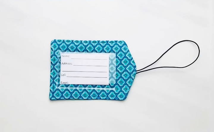 how to sew a luggage tag for gift