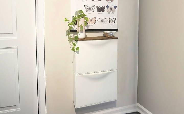 ikea trones small entryway makeover