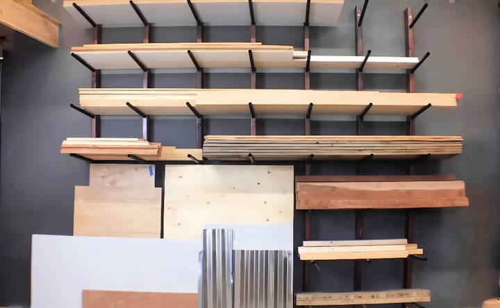 inexpensive diy lumber rack