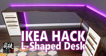 make a l shaped desk with ikea parts