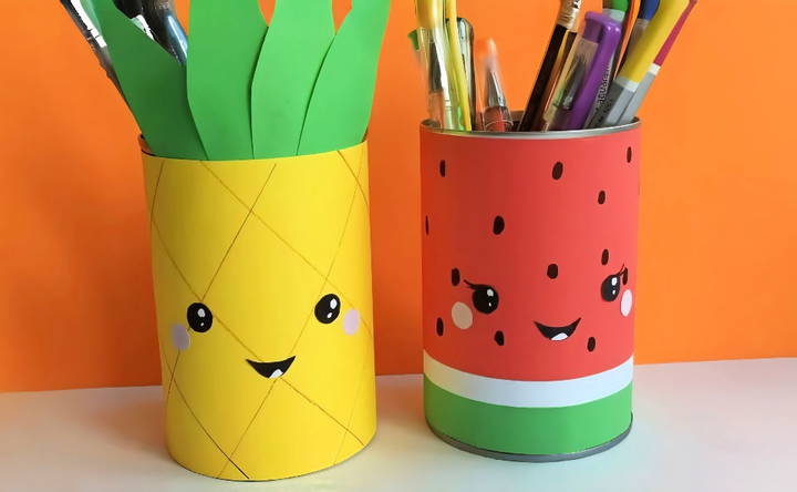 make a pencil holder for school supplies