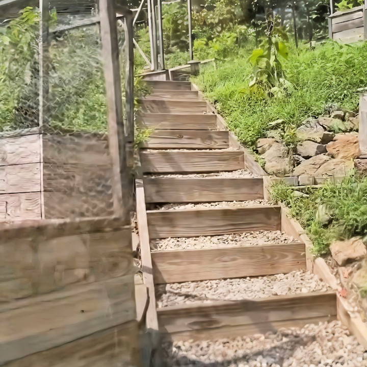 make your own steps on a slope