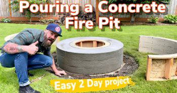 making a concrete fire pit at home