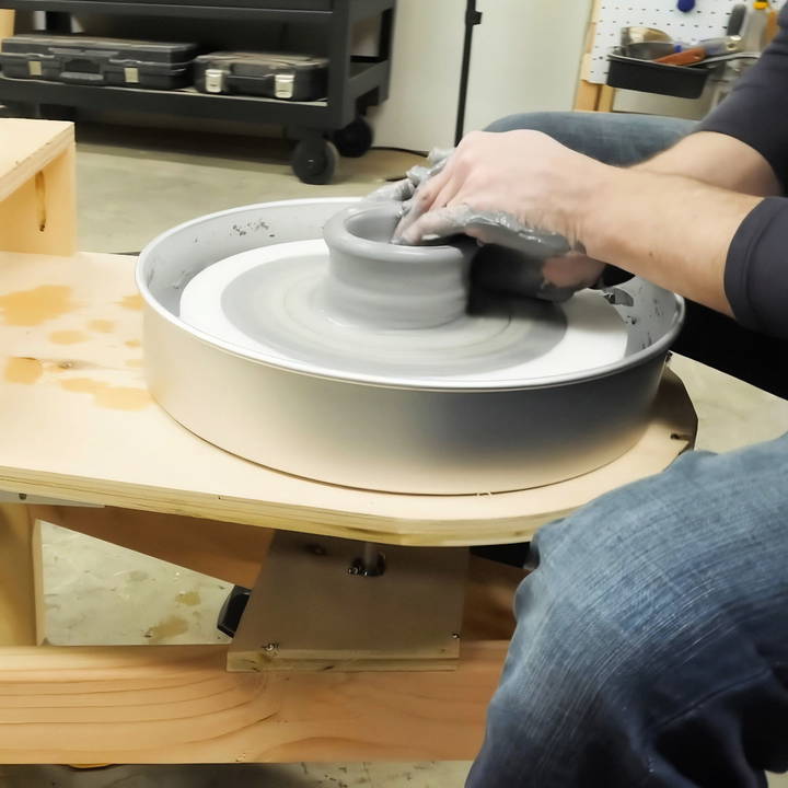 making a pottery wheel at home