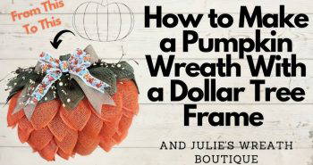 making a pumpkin wreath