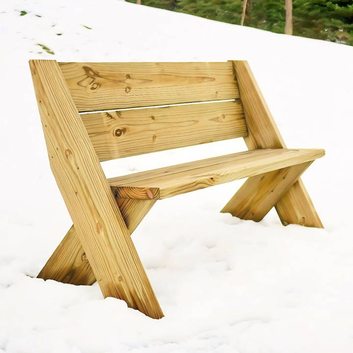 making an outdoor bench with back