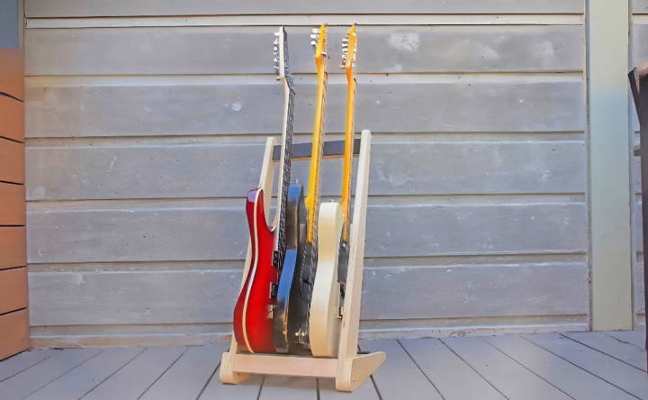 modern diy guitar stand