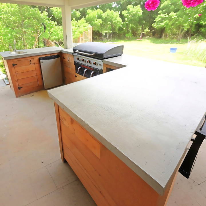 modern diy outdoor concrete countertops