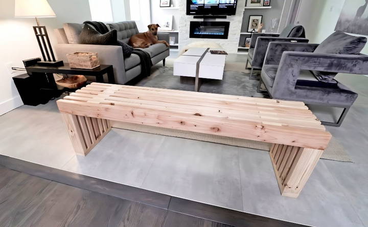 modern diy wooden bench