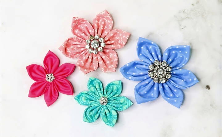 quick and easy diy fabric flowers