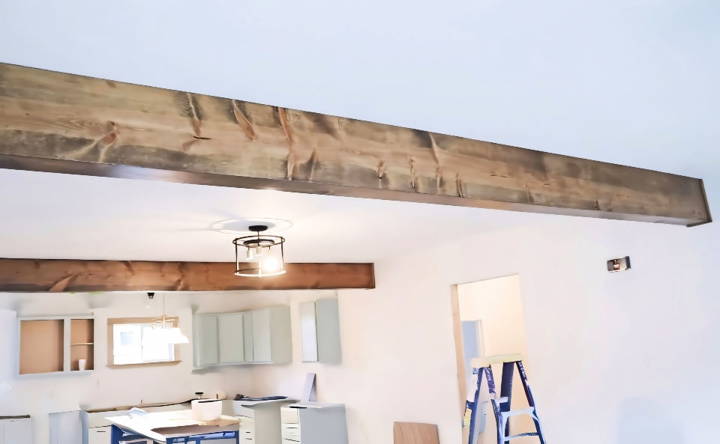 quick and easy diy faux beams