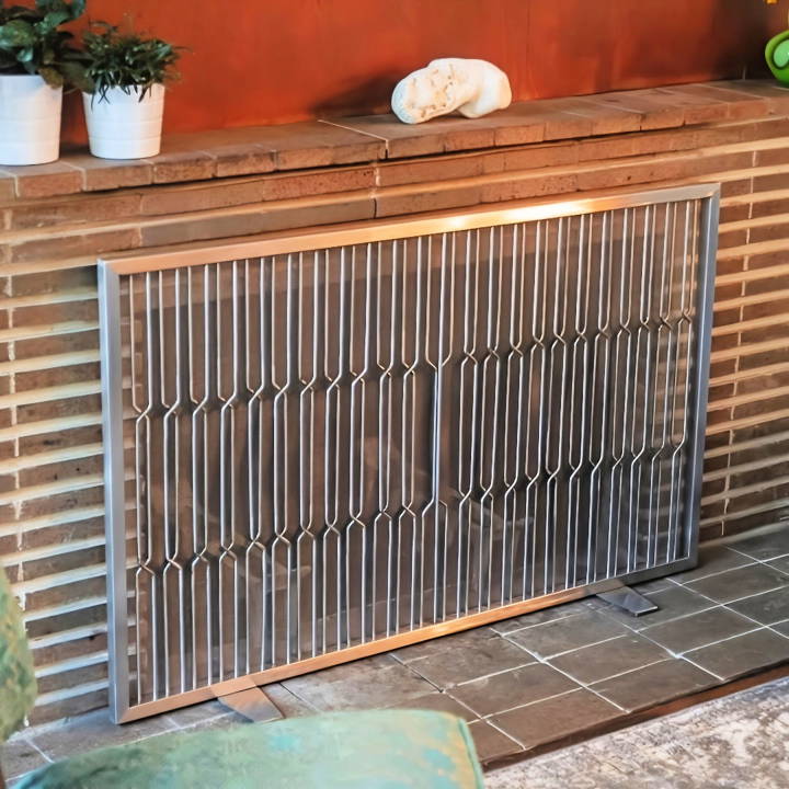 simple diy fireplace screen