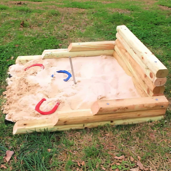 simple diy outdoor horseshoe pit