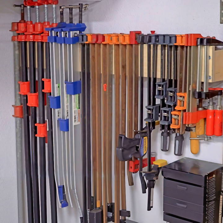 simple diy wooden clamp rack