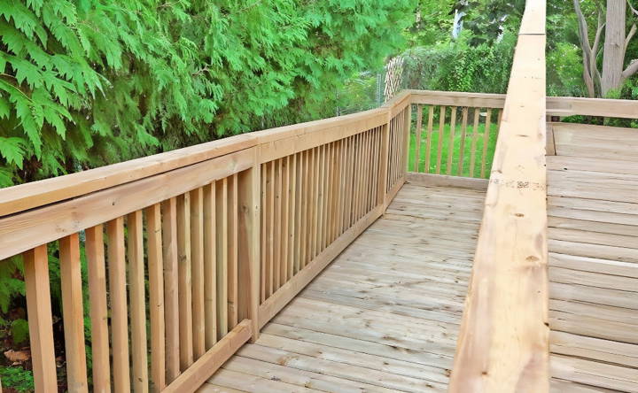 simple diy wooden deck railing