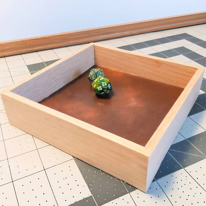 simple diy wooden dice tray