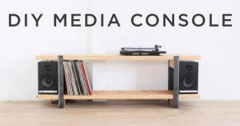 simple diy wooden media console