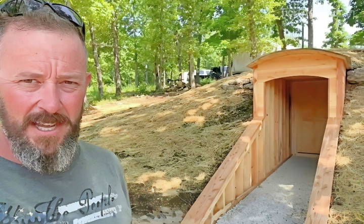 simple diy wooden storm shelter