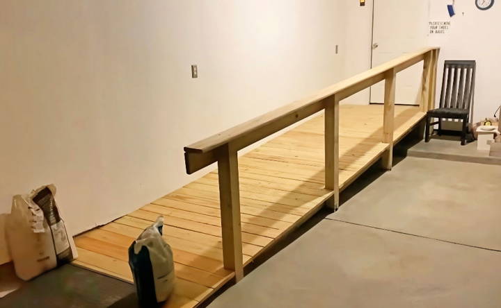 simple diy wooden wheelchair ramp