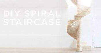 unique diy plywood spiral staircase