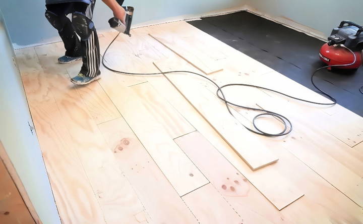 simple and easy diy plywood floors