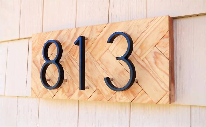 adorable diy house number sign