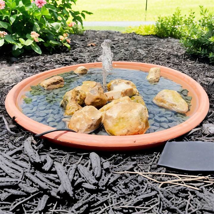 diy mini solar powered garden fountain