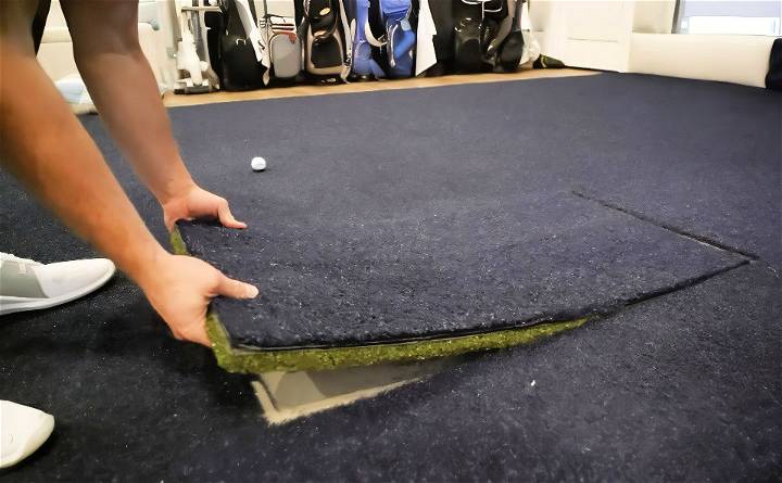 easy diy golf hitting mat