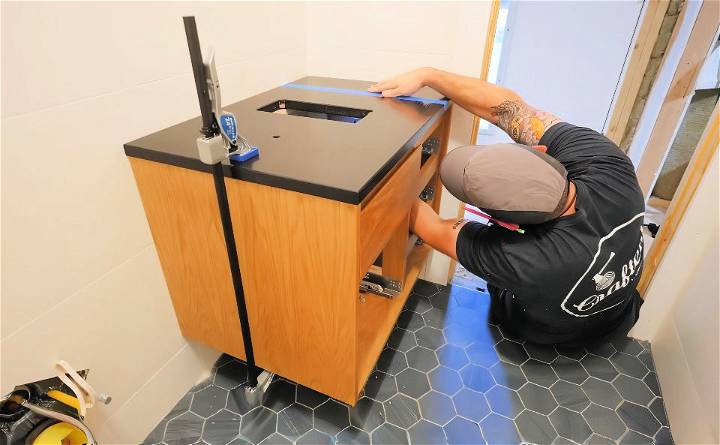 easy diy wooden floating vanity