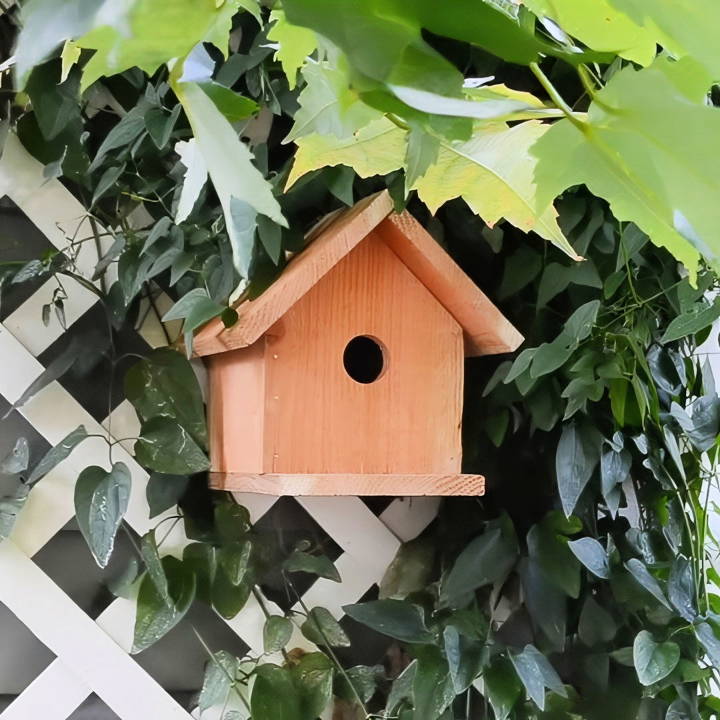 simple homemade wooden birdhouse