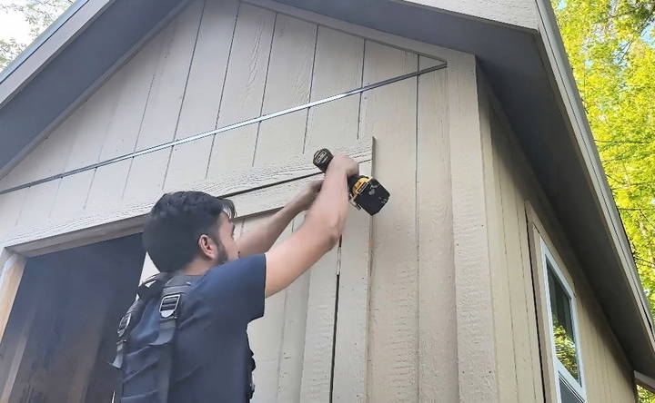 attaching the siding