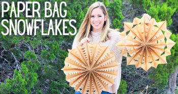 best way to make a paper bag snowflake